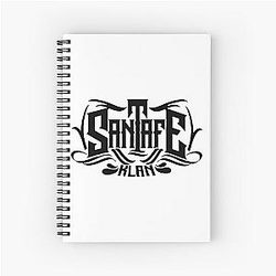 Santa Fe Klan Mexican Rapper Black Version Spiral Notebook