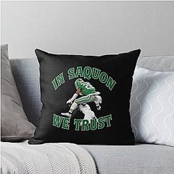 Saquon Barkley In We Trust Throw Pillow