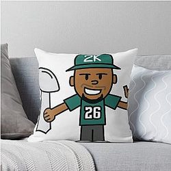 Saquon Barkley Super Bowl Throw Pillow