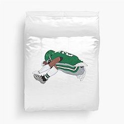 Saquon Barkley Hurdle Duvet Cover