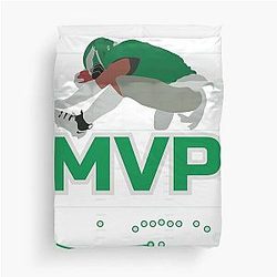 Saquon Barkley White Philadelphia Eagles Duvet Cover