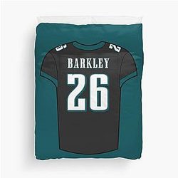 Saquon Barkley Jersey Duvet Cover