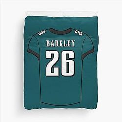 Saquon Barkley Jersey Duvet Cover