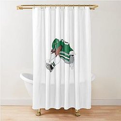 Saquon Barkley Backwards Hurdle Shower Curtain