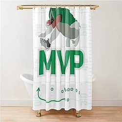 Saquon Barkley MVP Philadelphia Eagles White Poster Shower Curtain