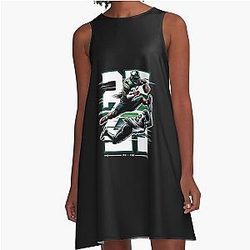 Saquon Barkley Hurdle Football Fan Vintage Sports Tee A-Line Dress