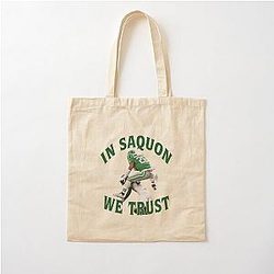 Saquon Barkley In We Trust Cotton Tote Bag
