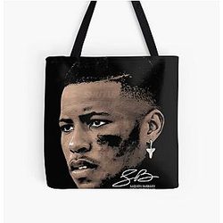 Saquon Barkley Portrait Art Tote Bag