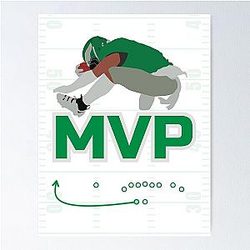 Saquon Barkley MVP Philadelphia Eagles White Poster
