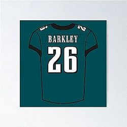 Saquon Barkley Jersey Poster