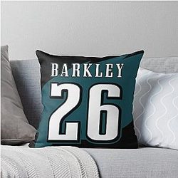 Saquon Barkley Philadelphia Eagles Throw Pillow