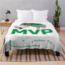 Saquon Barkley MVP Philadelphia Eagles Poster Throw Blanket