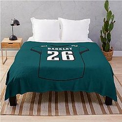 Saquon Barkley Home Jersey Throw Blanket