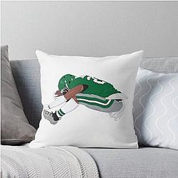 Saquon Barkley Hurdle Throw Pillow