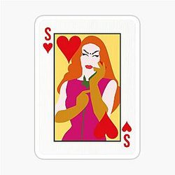 Sasha Velour Card Sticker