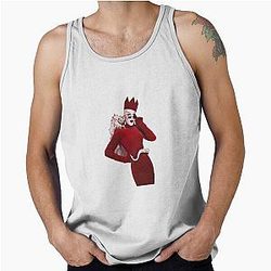 Sasha Velour in Red Tank Top