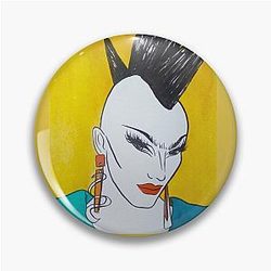 Sasha Velour ink illustration Pin