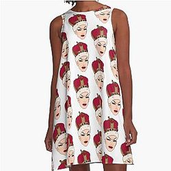 Sasha Velour Crown A-Line Dress