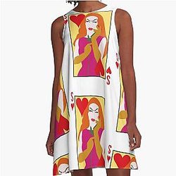Sasha Velour Card A-Line Dress