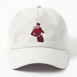 Sasha Velour in Red Dad Hat