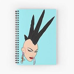 Sasha Velour Mohawk Spiral Notebook