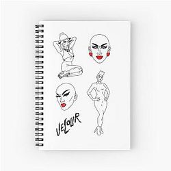 Sasha Velour Spiral Notebook