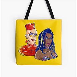 Sasha Velour and Shea Couleé All Over Print Tote Bag