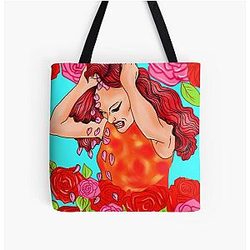Sasha Velour Flower Reign Tote Bag