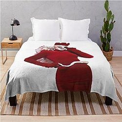 Sasha Velour in Red Throw Blanket