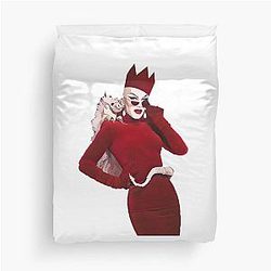Sasha Velour in Red Duvet Cover