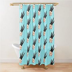 Sasha Velour Mohawk Shower Curtain