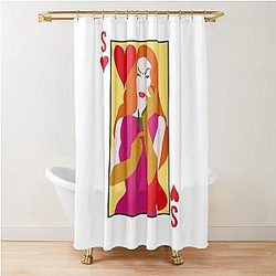 Sasha Velour Card Shower Curtain