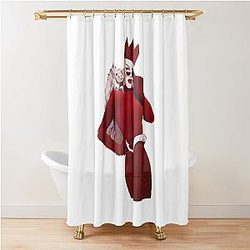 Sasha Velour in Red Shower Curtain