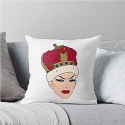 Sasha Velour Crown Throw Pillow