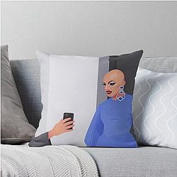 Sasha Velour Meme Throw Pillow