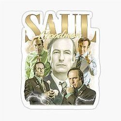 Saul Goodman Retro Lawyer Up Pop Art Collage Sticker