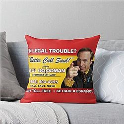 Better Call Saul Breaking Bad Saul Goodman Billboard Throw Pillow