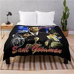 Saul Goodman Vintage 90s Bootleg Design Throw Blanket