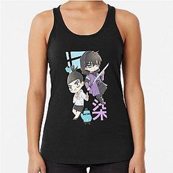 Rock Scissor with Dai Bo Teacher Graphic Racerback Tank Top
