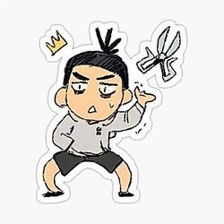 King of Scissors Sticker