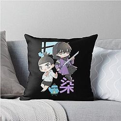 Rock Scissor Seven With Dai Bo Teacher Graphic for Fan Throw Pillow
