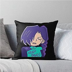 Mens Scissor Seven Hello Babes Love Fans Throw Pillow