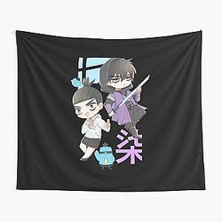 Rock Paper Seven With Dai Bo Teacher  Graphic For Fan Tapestry