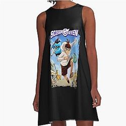 Music Vintage Retro Scissor Seven Gifts A-Line Dress
