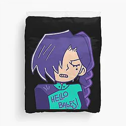 Mens Scissor Hello Babes Love Duvet Cover