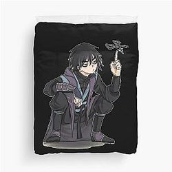 Women's Scissor-Sharpening 7 Animation Retro Duvet Cover