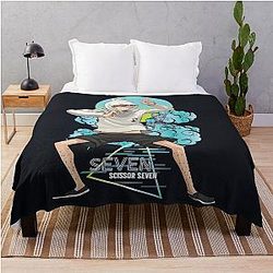 Scissor Throw Blanket Seven Retro
