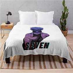 Vintage Retro Seven Throw Blanket