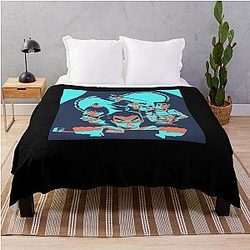 Funny Man Scissor Seven of the Best Friends for Movie Fans Throw Blanket