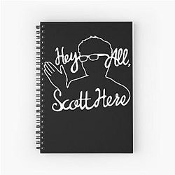 Scott Woz Merch Hey All Spiral Notebook